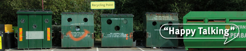 Happy Talking - smiling recycling bins